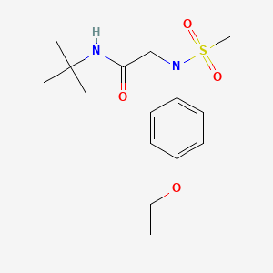 molecular formula C15H24N2O4S B3882728 N-tert-butyl-2-(4-ethoxy-N-methylsulfonylanilino)acetamide 
