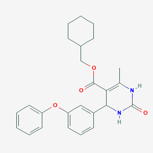 molecular formula C25H28N2O4 B388281 Cyclohexylmethyl 6-methyl-2-oxo-4-(3-phenoxyphenyl)-1,2,3,4-tetrahydropyrimidine-5-carboxylate 