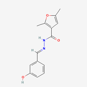 molecular formula C14H14N2O3 B3882826 N'-[(E)-(3-hydroxyphenyl)methylidene]-2,5-dimethylfuran-3-carbohydrazide 