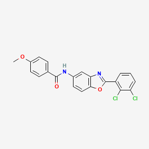 molecular formula C21H14Cl2N2O3 B3882839 N-[2-(2,3-dichlorophenyl)-1,3-benzoxazol-5-yl]-4-methoxybenzamide 
