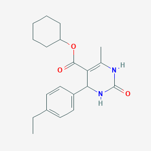 molecular formula C20H26N2O3 B388284 Cyclohexyl 4-(4-ethylphenyl)-6-methyl-2-oxo-1,2,3,4-tetrahydropyrimidine-5-carboxylate 