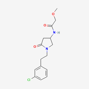 molecular formula C15H19ClN2O3 B3882890 N-[1-[2-(3-chlorophenyl)ethyl]-5-oxopyrrolidin-3-yl]-2-methoxyacetamide 