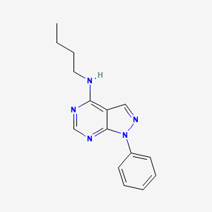 molecular formula C15H17N5 B3882934 N-butyl-1-phenyl-1H-pyrazolo[3,4-d]pyrimidin-4-amine CAS No. 68380-52-9