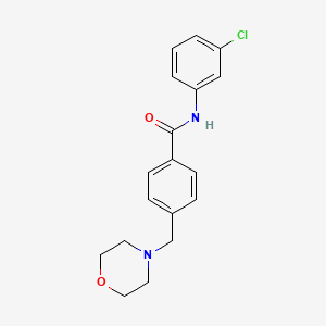 molecular formula C18H19ClN2O2 B3882969 N-(3-chlorophenyl)-4-(4-morpholinylmethyl)benzamide 