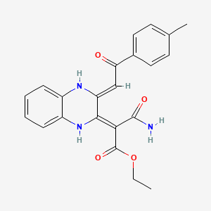 molecular formula C22H21N3O4 B3882976 ethyl 3-amino-2-[3-[2-(4-methylphenyl)-2-oxoethylidene]-3,4-dihydro-2(1H)-quinoxalinylidene]-3-oxopropanoate 