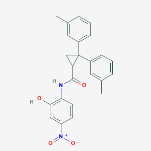 molecular formula C24H22N2O4 B3882983 N-(2-hydroxy-4-nitrophenyl)-2,2-bis(3-methylphenyl)cyclopropanecarboxamide 