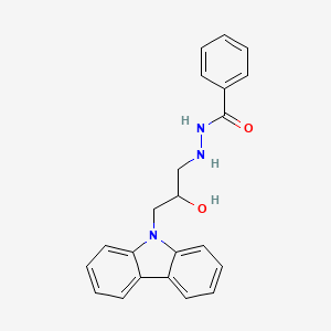 molecular formula C22H21N3O2 B3883060 N'-(3-carbazol-9-yl-2-hydroxypropyl)benzohydrazide 