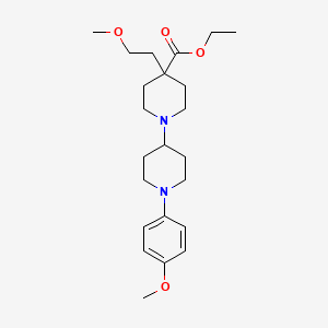 molecular formula C23H36N2O4 B3883109 ethyl 4-(2-methoxyethyl)-1'-(4-methoxyphenyl)-1,4'-bipiperidine-4-carboxylate 