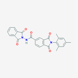 molecular formula C26H19N3O5 B388312 N-(1,3-dioxoisoindol-2-yl)-1,3-dioxo-2-(2,4,6-trimethylphenyl)isoindole-5-carboxamide 