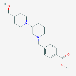 molecular formula C20H30N2O3 B3883131 methyl 4-{[4-(hydroxymethyl)-1,3'-bipiperidin-1'-yl]methyl}benzoate 