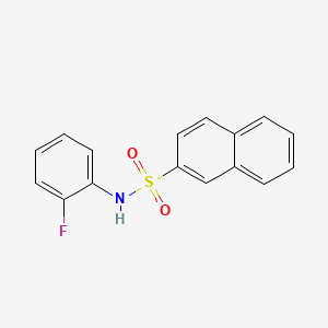 molecular formula C16H12FNO2S B3883256 N-(2-fluorophenyl)-2-naphthalenesulfonamide 