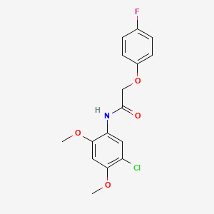 molecular formula C16H15ClFNO4 B3883274 N-(5-chloro-2,4-dimethoxyphenyl)-2-(4-fluorophenoxy)acetamide 