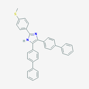 molecular formula C34H26N2S B388340 4,5-BIS({[1,1'-BIPHENYL]-4-YL})-2-[4-(METHYLSULFANYL)PHENYL]-1H-IMIDAZOLE 