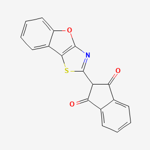 molecular formula C18H9NO3S B3883449 2-([1]benzofuro[2,3-d][1,3]thiazol-2-yl)indene-1,3-dione 