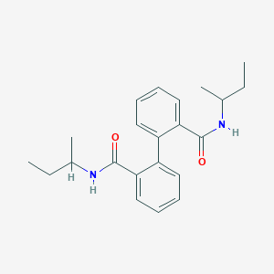 molecular formula C22H28N2O2 B3883516 N2,N2'-BIS(BUTAN-2-YL)-[1,1'-BIPHENYL]-2,2'-DICARBOXAMIDE 
