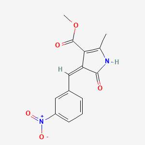 molecular formula C14H12N2O5 B3883538 methyl (4Z)-2-methyl-4-(3-nitrobenzylidene)-5-oxo-4,5-dihydro-1H-pyrrole-3-carboxylate CAS No. 5729-30-6
