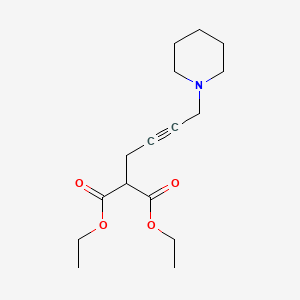 molecular formula C16H25NO4 B3883572 diethyl [4-(1-piperidinyl)-2-butyn-1-yl]malonate 