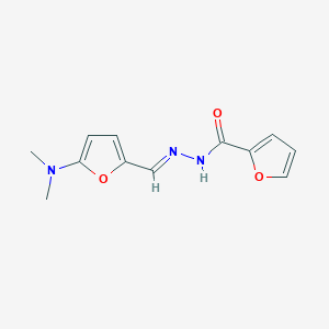 molecular formula C12H13N3O3 B3883593 N'-{[5-(dimethylamino)-2-furyl]methylene}-2-furohydrazide 