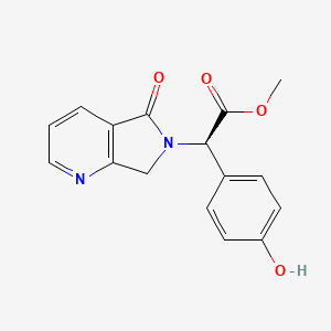 molecular formula C16H14N2O4 B3883682 methyl (2R)-(4-hydroxyphenyl)(5-oxo-5,7-dihydro-6H-pyrrolo[3,4-b]pyridin-6-yl)acetate 