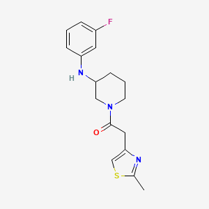 molecular formula C17H20FN3OS B3883708 N-(3-fluorophenyl)-1-[(2-methyl-1,3-thiazol-4-yl)acetyl]-3-piperidinamine 