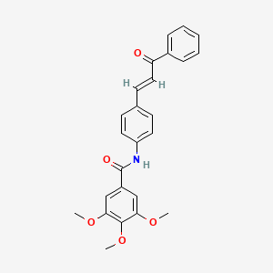 molecular formula C25H23NO5 B3883752 3,4,5-trimethoxy-N-[4-(3-oxo-3-phenyl-1-propen-1-yl)phenyl]benzamide 