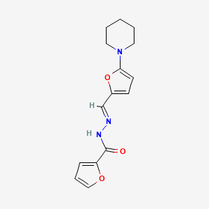 molecular formula C15H17N3O3 B3883797 N'-{[5-(1-piperidinyl)-2-furyl]methylene}-2-furohydrazide 