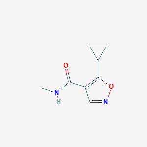 molecular formula C8H10N2O2 B038838 5-Cyclopropyl-N-methylisoxazole-4-carboxamide CAS No. 124845-01-8