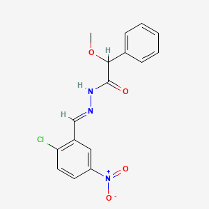 molecular formula C16H14ClN3O4 B3883801 N'-(2-chloro-5-nitrobenzylidene)-2-methoxy-2-phenylacetohydrazide 