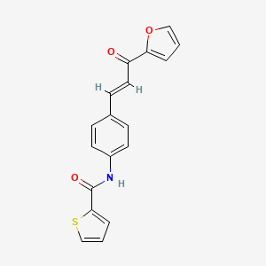 molecular formula C18H13NO3S B3883830 N-{4-[3-(2-furyl)-3-oxo-1-propen-1-yl]phenyl}-2-thiophenecarboxamide 