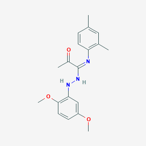 molecular formula C19H23N3O3 B3883953 N'-(2,5-dimethoxyphenyl)-N-(2,4-dimethylphenyl)-2-oxopropanehydrazonamide 