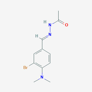 molecular formula C11H14BrN3O B388409 N'-[3-bromo-4-(dimethylamino)benzylidene]acetohydrazide 