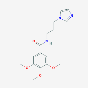 molecular formula C16H21N3O4 B388411 N-[3-(1H-imidazol-1-yl)propyl]-3,4,5-trimethoxybenzamide 