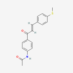 molecular formula C18H17NO2S B3884176 N-(4-{3-[4-(methylthio)phenyl]acryloyl}phenyl)acetamide 