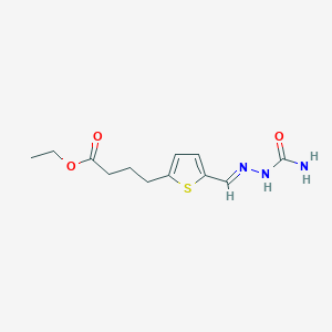molecular formula C12H17N3O3S B3884198 ethyl 4-[5-[(E)-(carbamoylhydrazinylidene)methyl]thiophen-2-yl]butanoate 
