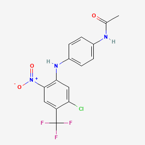 molecular formula C15H11ClF3N3O3 B3884213 N-(4-{[5-chloro-2-nitro-4-(trifluoromethyl)phenyl]amino}phenyl)acetamide 
