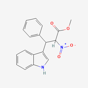 molecular formula C18H16N2O4 B3884220 methyl 3-(1H-indol-3-yl)-2-nitro-3-phenylpropanoate 