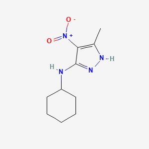 molecular formula C10H16N4O2 B3884251 N-cyclohexyl-5-methyl-4-nitro-1H-pyrazol-3-amine 