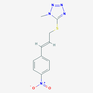 molecular formula C11H11N5O2S B388427 1-METHYL-5-{[(2E)-3-(4-NITROPHENYL)PROP-2-EN-1-YL]SULFANYL}-1H-1,2,3,4-TETRAZOLE 