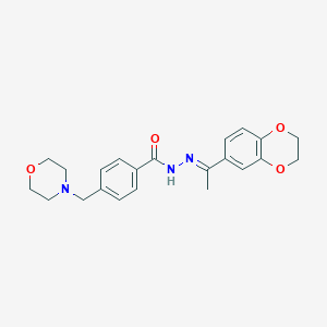 molecular formula C22H25N3O4 B3884279 N'-[(1E)-1-(2,3-Dihydro-1,4-benzodioxin-6-YL)ethylidene]-4-[(morpholin-4-YL)methyl]benzohydrazide 