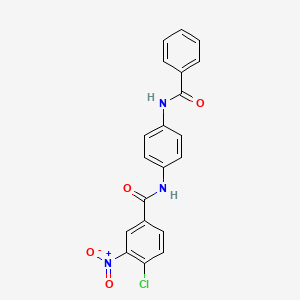 molecular formula C20H14ClN3O4 B3884384 N-(4-benzamidophenyl)-4-chloro-3-nitrobenzamide 