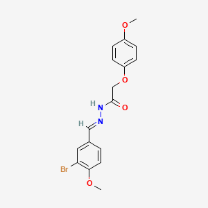 molecular formula C17H17BrN2O4 B3884449 N'-(3-bromo-4-methoxybenzylidene)-2-(4-methoxyphenoxy)acetohydrazide 