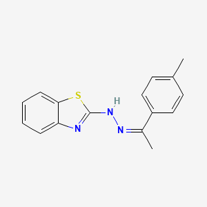 molecular formula C16H15N3S B3884524 N-[(Z)-1-(4-methylphenyl)ethylideneamino]-1,3-benzothiazol-2-amine 
