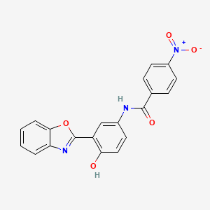 molecular formula C20H13N3O5 B3884591 N-[3-(1,3-benzoxazol-2-yl)-4-hydroxyphenyl]-4-nitrobenzamide 