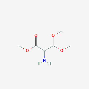 molecular formula C6H13NO4 B038846 Methyl 2-amino-3,3-dimethoxypropanoate CAS No. 120105-69-3