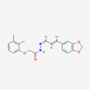 molecular formula C20H20N2O4 B3884732 N'-[3-(1,3-benzodioxol-5-yl)-2-propen-1-ylidene]-2-(2,3-dimethylphenoxy)acetohydrazide 