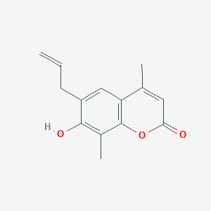 molecular formula C14H14O3 B388479 7-hydroxy-4,8-dimethyl-6-(prop-2-en-1-yl)-2H-chromen-2-one 