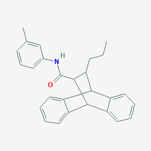 molecular formula C27H27NO B388495 N-(3-methylphenyl)-12-propyl-9,10-dihydro-9,10-ethanoanthracene-11-carboxamide 