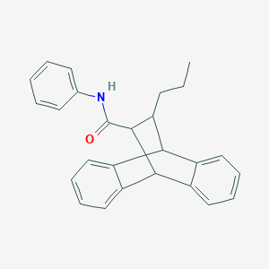 molecular formula C26H25NO B388498 N-phenyl-12-propyl-9,10-dihydro-9,10-ethanoanthracene-11-carboxamide 