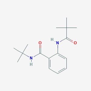 molecular formula C16H24N2O2 B3884997 N-(tert-butyl)-2-[(2,2-dimethylpropanoyl)amino]benzamide 