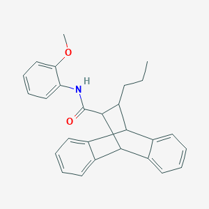 molecular formula C27H27NO2 B388506 N-(2-methoxyphenyl)-12-propyl-9,10-dihydro-9,10-ethanoanthracene-11-carboxamide CAS No. 312319-89-4